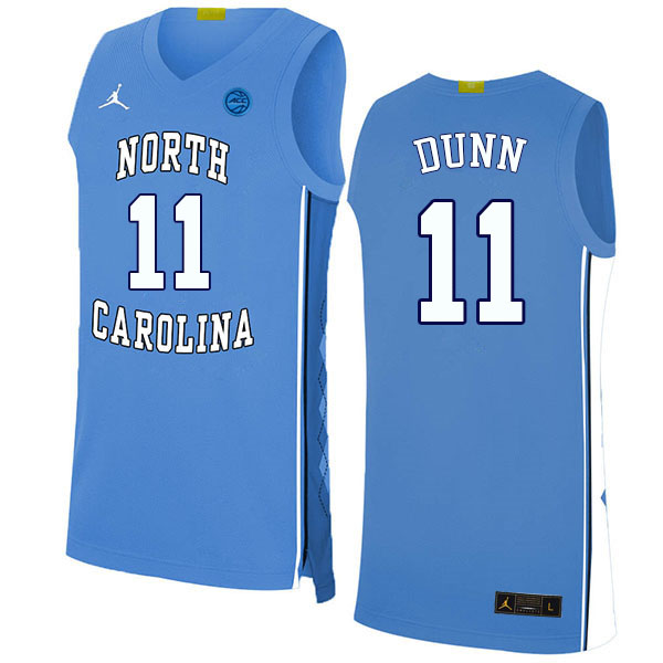 Men #11 D'Marco Dunn North Carolina Tar Heels College Basketball Jerseys Sale-Blue - Click Image to Close